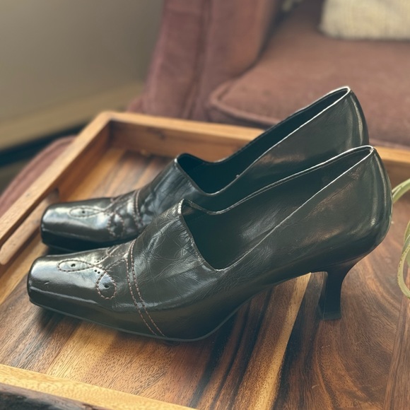 franco sarto brown leather heel 8 - Picture 8 of 8